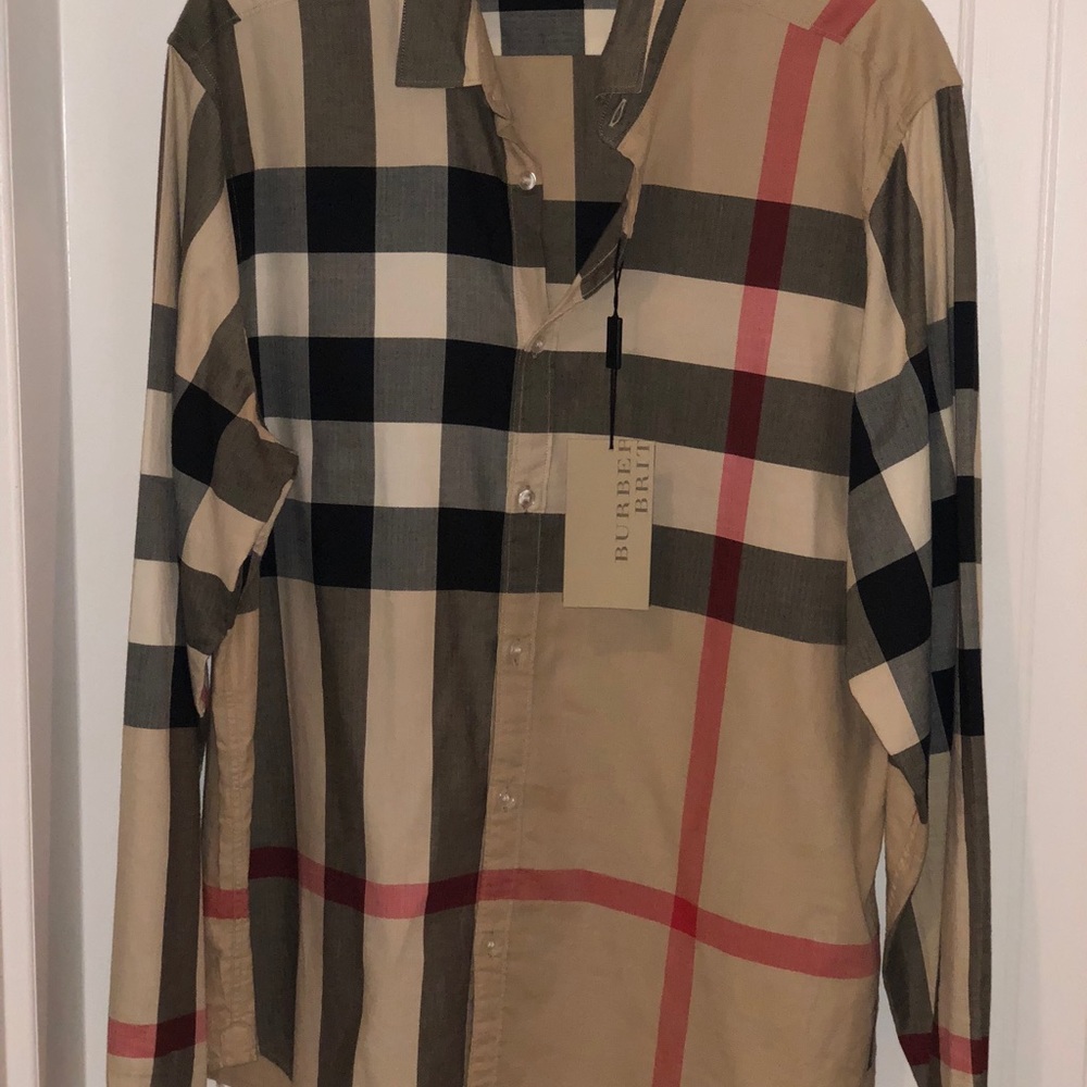 NWT Men’s Authentic Burberry Brit Shirt - Picture 5 of 6